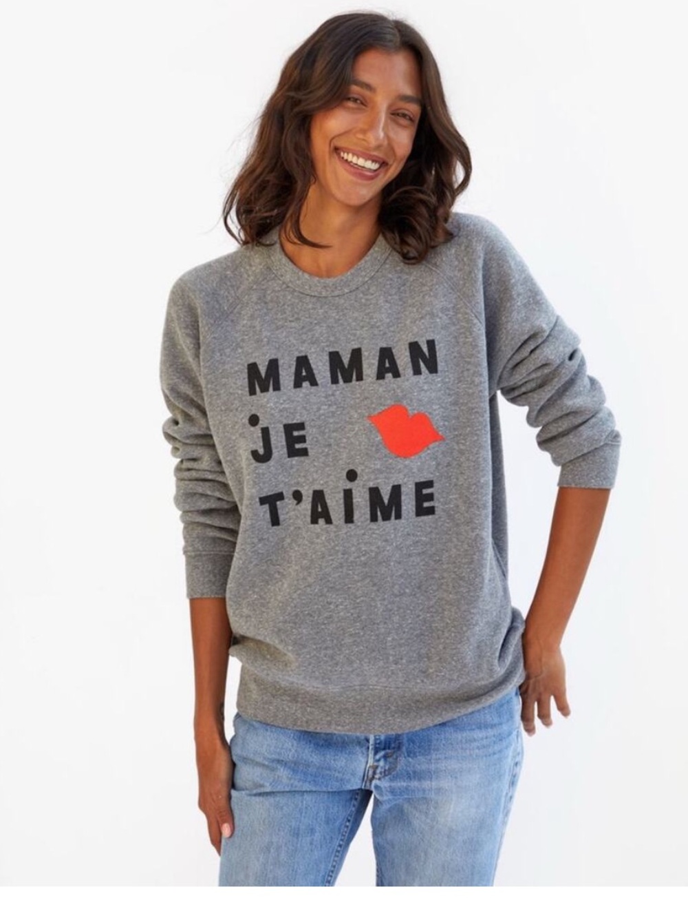 Clare V. Every Mother Counts ‘MAMAN JE T'AIME' Crewneck Sweatshirt